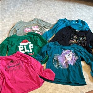 Colorful Long Sleeve Graphic Tees